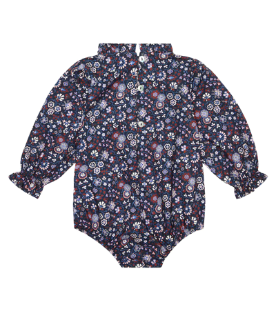 The New Society Baby Olivia Cotton Bodysuit In Felicity Liberty Print