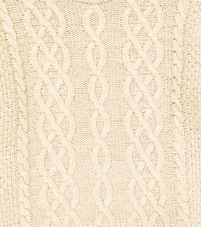 The New Society Cable-knit Sweater In Sand