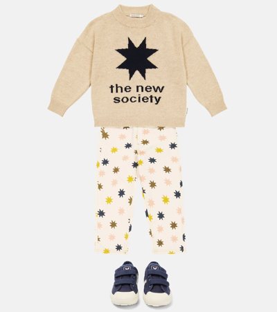 The New Society Intarsia Sweater In Sand