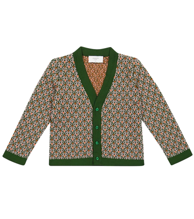 Shop Paade Mode Patterned Cardigan In Cannoli Green