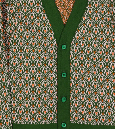 Paade Mode Patterned Cardigan In Cannoli Green