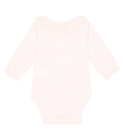 Shop Tartine Et Chocolat Baby Cotton Bodysuit In Rose Pale