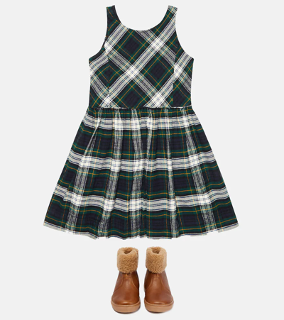 Shop Polo Ralph Lauren Tartan Dress In Gordon Tartan