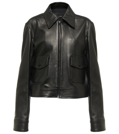 Shop Joseph Joanne Leather Jacket In Black