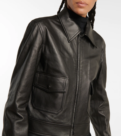 Shop Joseph Joanne Leather Jacket In Black