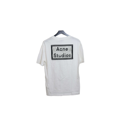Acne Studios Stitched Back Logo T-shirt White In Xxl