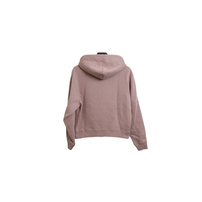 Alexander Wang Foundation Terry Hoodie W/puff Paint Logo Rose Beige In Xxl