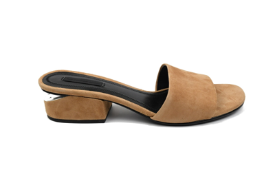 Alexander Wang Lou Suede Sandal With Rhodium In Us 16