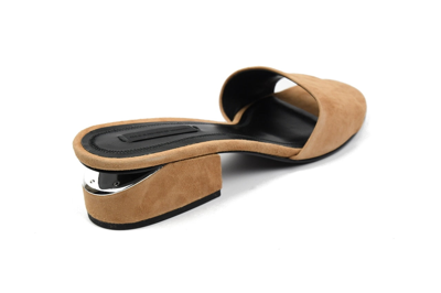 Alexander Wang Lou Suede Sandal With Rhodium In Us 16