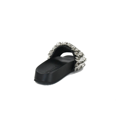 Alexander Wang Suki Silver Ring Slipper Black In Us 16