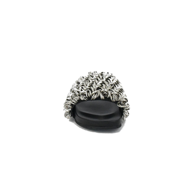Alexander Wang Suki Silver Ring Slipper Black In Us 16