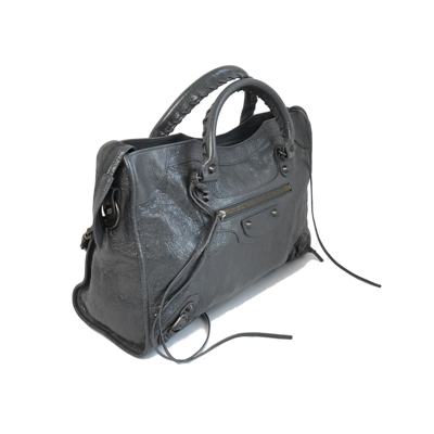 Shop Balenciaga Classic City Dark Studs Lambskin Bag Black In Default Title