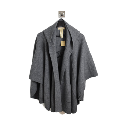 Shop Burberry Henry Moore Knitted Poncho Wool Cashmere Mid Grey In Default Title