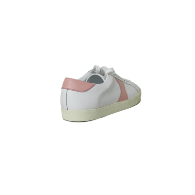 Shop Celine Triomphe Leather Sneaker Off White Pink In 38