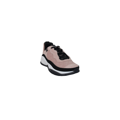 Pre-owned Chanel Fabric & Suede Calfskin Sneakers Pink Beige In Us 16