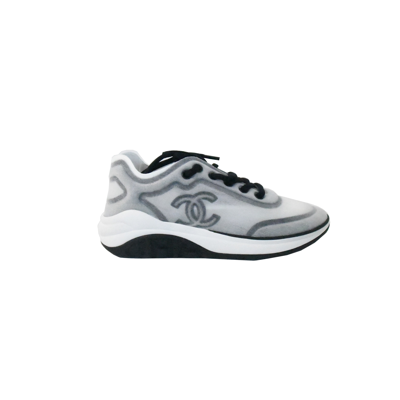 Pre-owned Chanel Mesh Lycra Sneaker Black In Us 16
