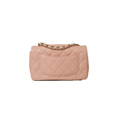 Pre-owned Chanel Mini Flap Lambskin Bag Light Orange In Default Title