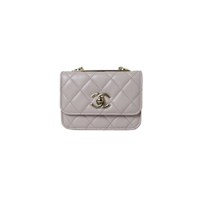 Pre-owned Chanel Quilted Mini Trendy Cc Wallet On Chain Light Purple In Default Title