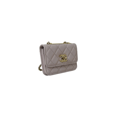 Pre-owned Chanel Quilted Mini Trendy Cc Wallet On Chain Light Purple In Default Title