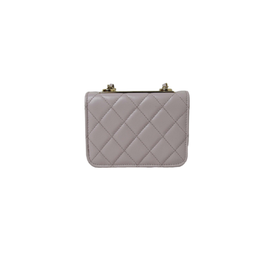 Pre-owned Chanel Quilted Mini Trendy Cc Wallet On Chain Light Purple In Default Title