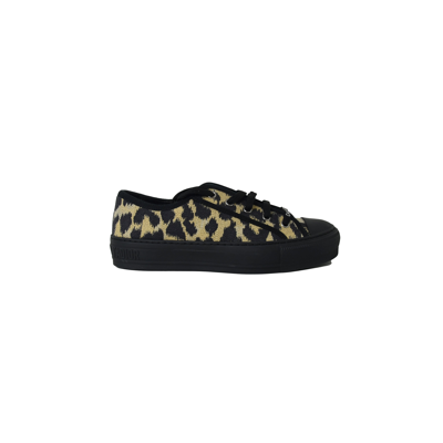 Dior D Leopard Cotto Walk N  Sneakers Natural In 35.5