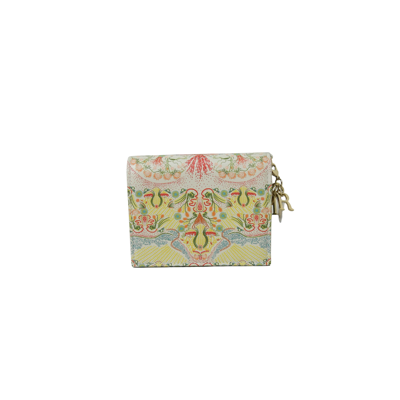 Dior Lady  Wallet Medium Calfskin Latte Multicolor In Default Title