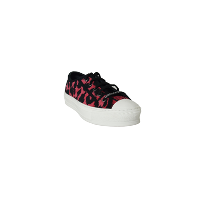 Dior Pop D Leopard Cotto Walk N  Sneakers Framboise In 35