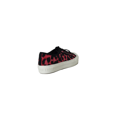 Dior Pop D Leopard Cotto Walk N  Sneakers Framboise In 35