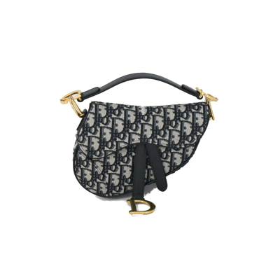 Shop Dior Small Saddle Bag Navy In Default Title