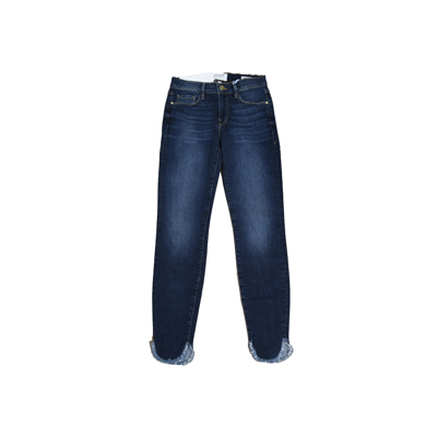 Frame Mid Rise Skinny Fit Jeans Crop Leg Denim In 25