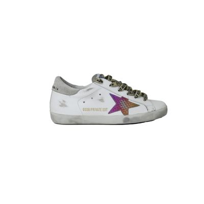 Golden Goose Hi Star Classic With List White Rainbow Star In 35