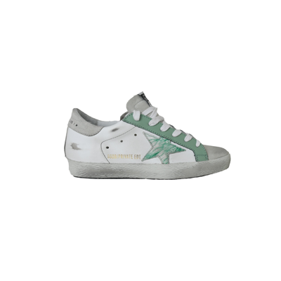 Golden Goose Super Star Classic With List White Sage Ice In 38