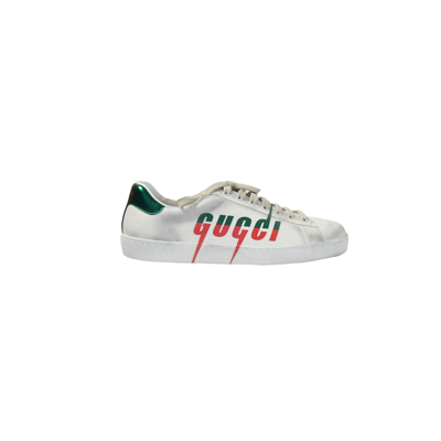 Shop Gucci Ace Logo Sneaker White Red Verde In Us 14