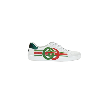 Shop Gucci Ace Sneaker White Red Verde In Us 14