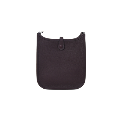 Pre-owned Hermes Mini Evelyne Palladium Hardware Rouge Sellier In Default Title