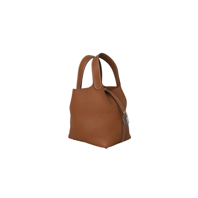 Pre-owned Hermes Picotin 18 Lock Bag Palladium Hardware Gold In Default Title