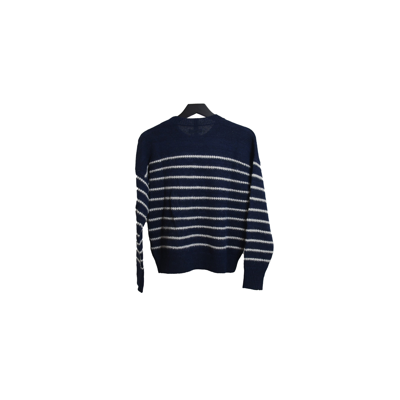 Isabel Marant Pu Gatlin Sweater Navy White In 38
