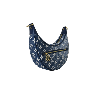 LOUIS VUITTON Chain Shoulder Bag M81166 Loop Denim Monogram Blue