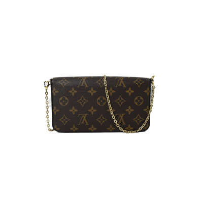 Pre-owned Louis Vuitton Vivienne Pochette Felicie Hollywood Bag With Chain Brown In Default Title