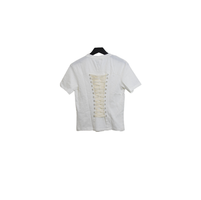 Shop Maje Tressage T-shirt Ecru In T2