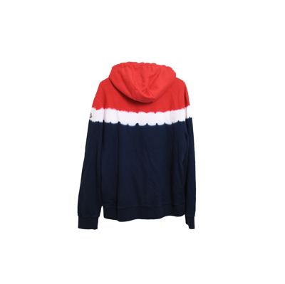 MONCLER MONCLER MAGLIA HOODIE NAVY RED WHITE 