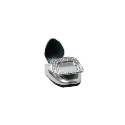 Shop Roger Vivier Ballerine Chips Buckle Strass Mirror Silver In Us 16