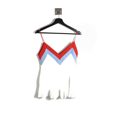 Sandro Natie V Strip Dress Blanc In Default Title