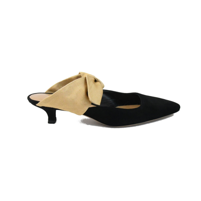 Shop The Row Coco Mule Suede Moire Black Sahara In Us 16
