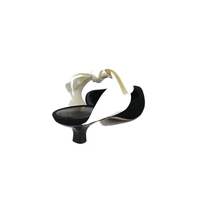 The Row Coco Mule Suede Satin Black Ivory In Us 16