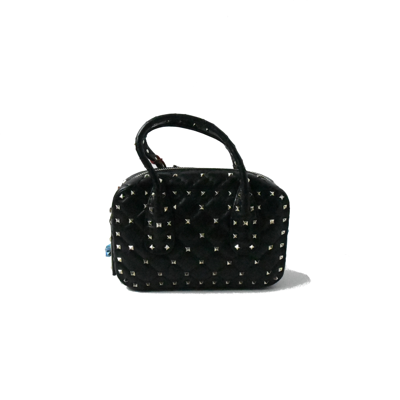 Valentino Studded Top Handle Bag With Strap Black In Default Title