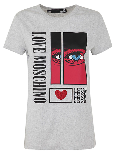 Shop Love Moschino Women's Grey Other Materials T-shirt