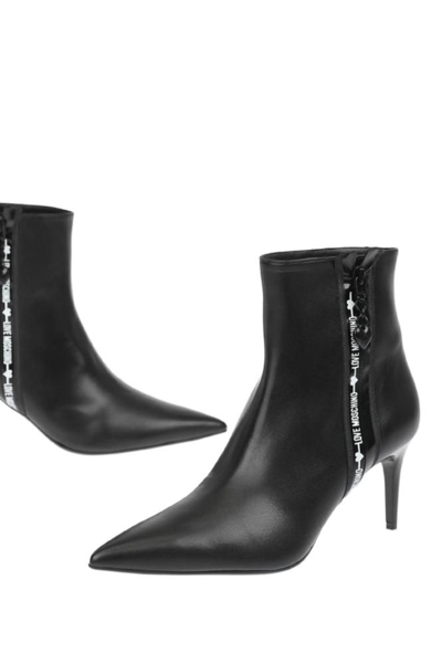 Shop Moschino Women's Black Other Materials Ankle Boots