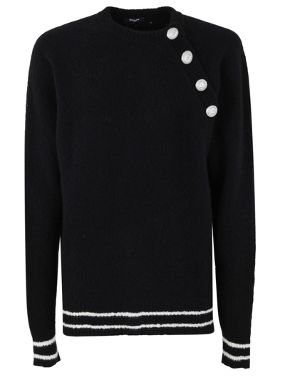 Shop Balmain Men's Black Other Materials Sweater