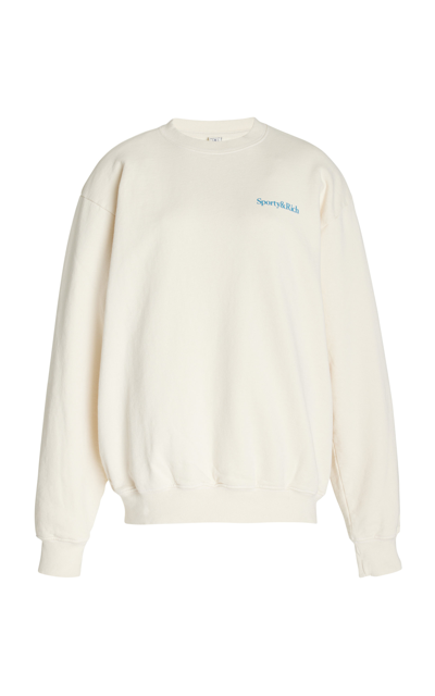 Shop Sporty And Rich Women's New Health Cotton Sweatshirt In Neutral